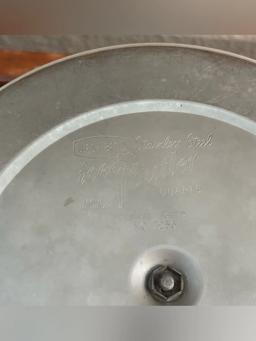 Vintage MCM West Bend “Ice Butler” 4 Qt Stainless Steel Ice Bucket w/Tongs NICE!